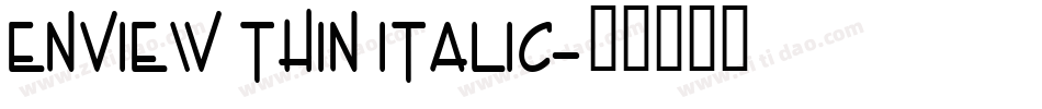 Enview Thin Italic字体转换